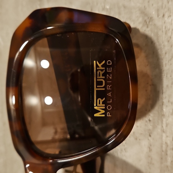 MR TURK by TRINA TURK Andros Sunglasses ~ Tortoise Brown Acetate Polarized NWT - Picture 14 of 16